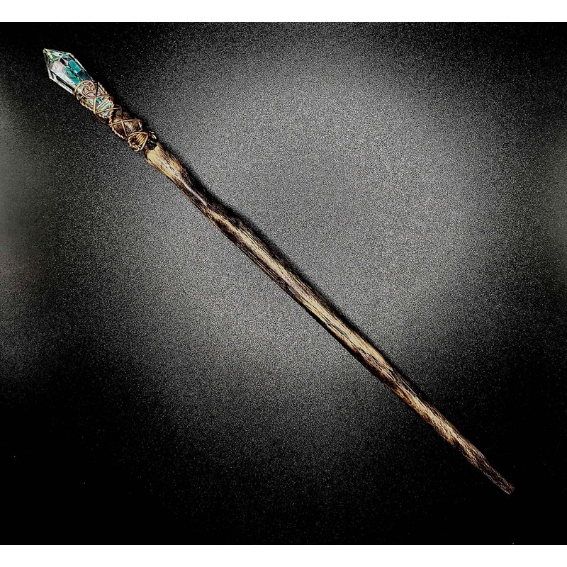 Merlin's Realm Rainbow Prism Oak Magic Wand