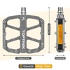 toptrek Bicycle Pedals Silver with StVZO Approved Reflectors, CNC Aluminium