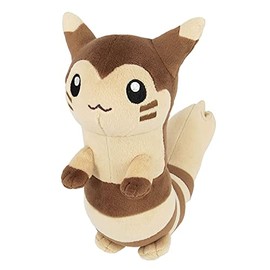 Sanei Boeki PP201 Pokémon All Star Collection Plush Toy, Furret, Size S, W 3.1 x D 8.7 x H 7.9 in (8 × 22 × 20 cm)