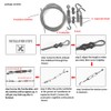 20.7FT/6.3M Stainless Steel Clothes Lines for Hanging Clothes Outside-DEWEL Clothesline