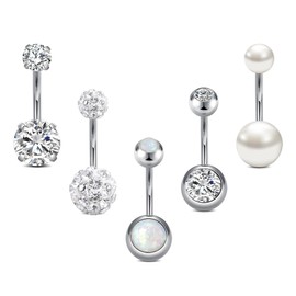 Incaton 14G Belly Button Piercing 6 mm 8 mm 10 mm 12 mm 14 mm Piercing Belly Button Piercing Rings Women