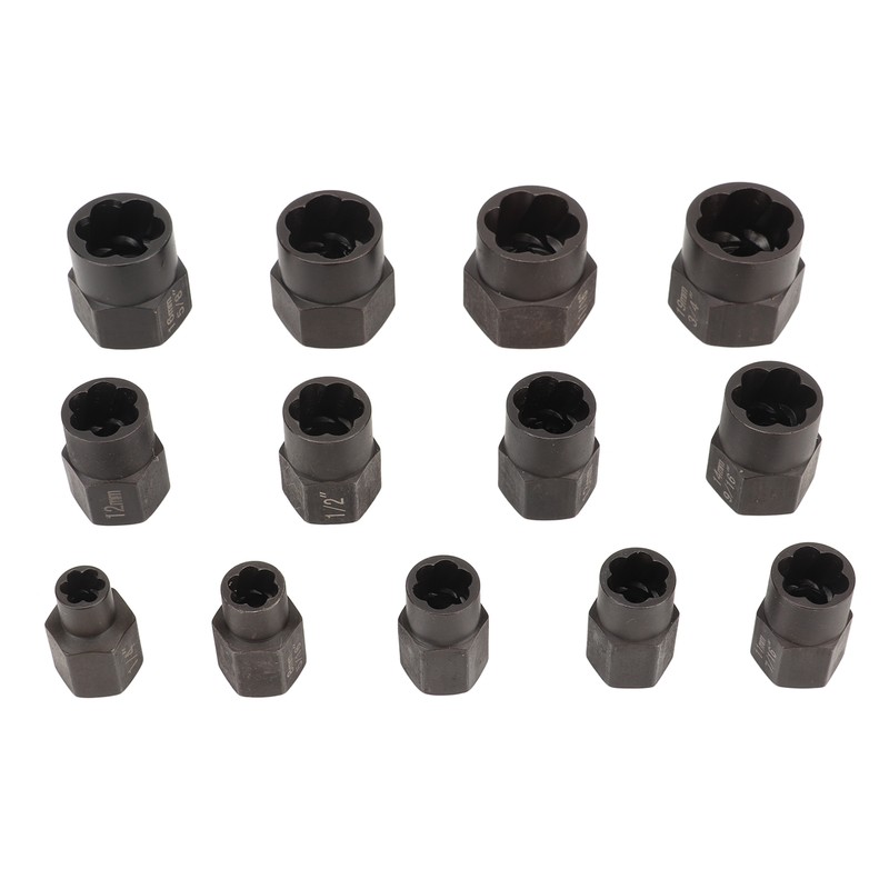 13pcs Stud Nut Remover Set Professional Chromium Molybdenum Steel Damaged