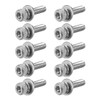 sourcing map M2.5 x 10mm Stainless Steel Hex Socket Head