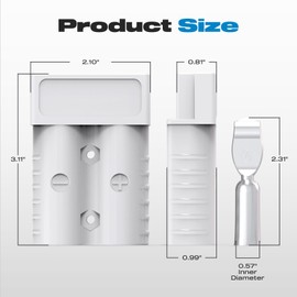Malictele Malictele Anderson Connector, 175AMP 1/0AWG Battery Quick Connect/Disconnect Connector Kit 12v-36V Winch Wiring Kit for Cable RV Truck Winch(4 Pack)