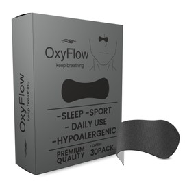OxyFlow - 30 Tiras Nasales Para Respirar Mejor, Nose Strips, Tiras Nasales Deportivas, Nasal Strips For Breathing, Bandas Nasales Antironquidos,...   