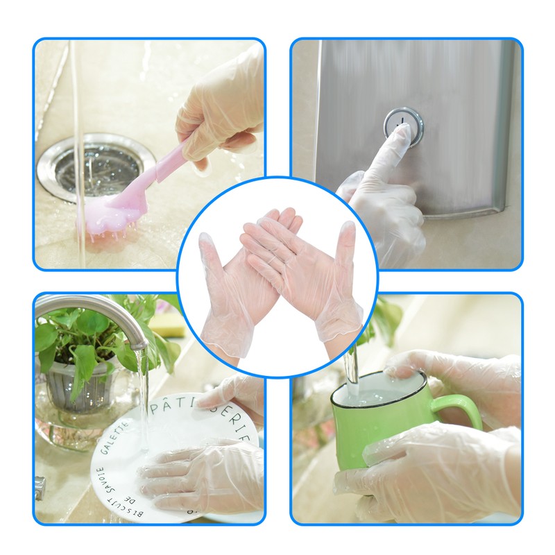 100pcs / box Disposable Gloves PVC Protective Gloves for Workplace