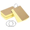 PATIKIL 3.5" x 2" Blank Flash Cards with Rings, 150