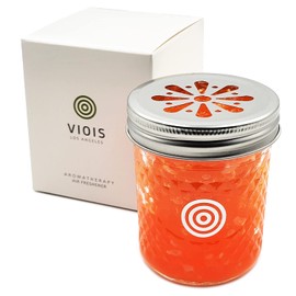 VIOIS, Orange & Citrus Aromatherapy Car Air Freshener(Gel Type). Handcrafted Natural Air Freshener for Car and Small room. Chemical Free & Non-Toxic.