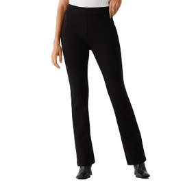 Rafaella Women's Short Petite Bootcut Pull, Stretch Ponte Knit Fabric, 30” Inseam, Classic Fit, Versatile Dress Pants, Black