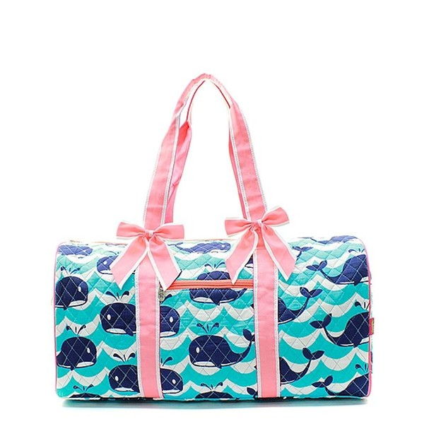 Quilted Weekend Travel Overnight 20" Large Duffle Bag (Splash Whale