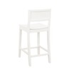 Linon White Benton Solid Rubberwood MidCentury Stool Set of 2,