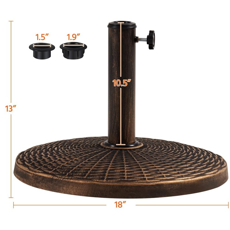 Yaheetech Outdoor Umbrella with Stand, 7.5 Ft Patio Umbrella with