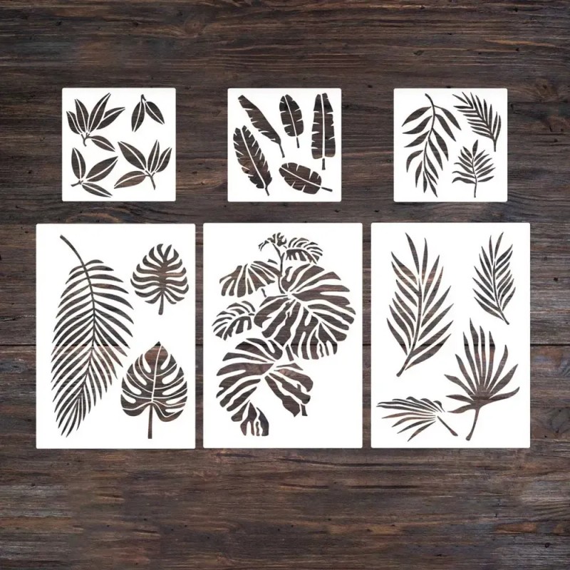 Para Plantillas Para Pintar Hojas De Flores, Reutilizables,