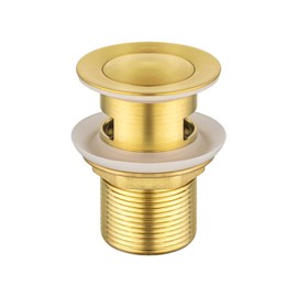 ACA International Brass Basin Pop Up Waste with Overflow, Vanity Plug Drain Suit for 32/40mm Pipe Bathroom Accessory(Brushed Yellow Gold)