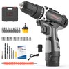 SALEM MASTER Cordless Power Drill, 12V Power Drill 30Nm, 3/8”