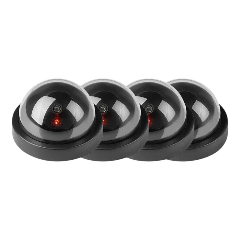Dummy Dome Security Camera with Flashing Red LED Light Indoor