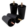 4PCS 80mm Height Plastic Sofa Legs,Black Plastic Furniture Legs Couch
