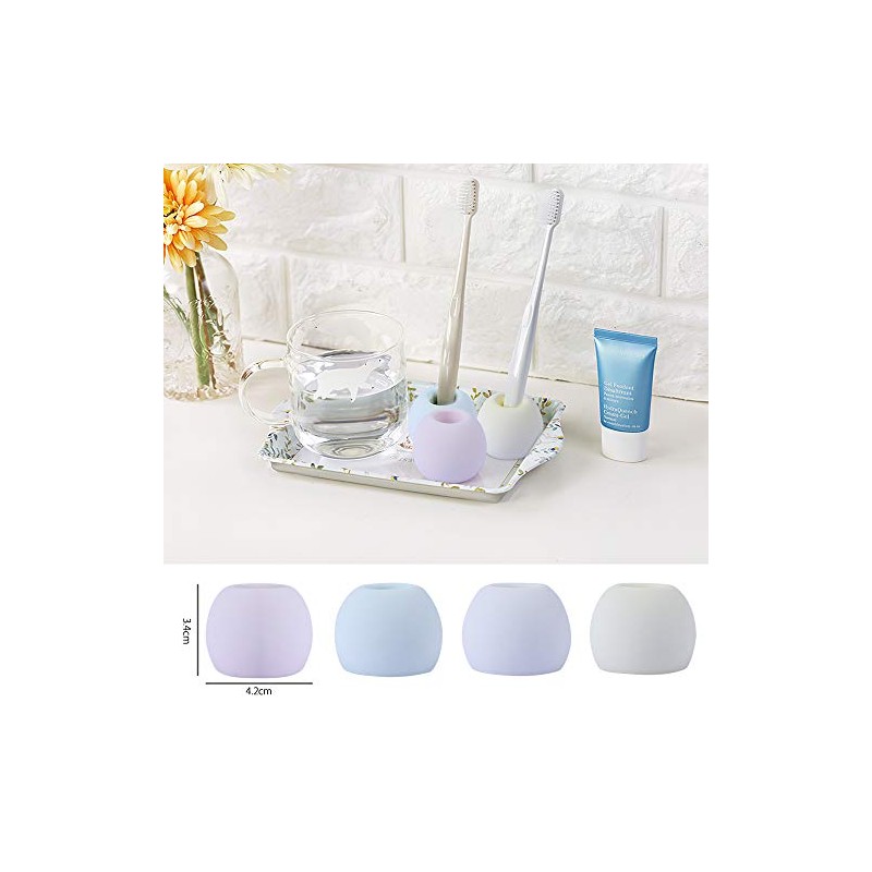 eZAKKA eZAKKA 4pcs Diatomite Tooth Brush Holder for Bathroom Toothpaste