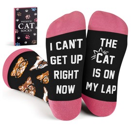 Cat Socks for Women, Cat Gifts for Women - Cool Cat Gifts for Cat Lovers Women - Cat Gifts for Mom, Girlfriend, Grandma - Cute Cat Stuff, Cat Christmas Stocking Stuffers, Funny Cat Gifts Socks