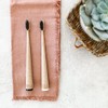 MABLE Bamboo Toothbrush Two Pack, Soft Bristle (Charcoal Infused Soft