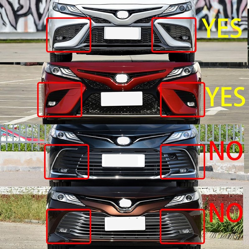 ECAHAYAKU Front Bumper Fog Light Compatible With 2018-2024 Toyota Camry