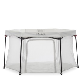 Dream On Me Onyx Playpen in Grey - Portable and Lightweight, Comfortable Padded Floor for Babies and Toddlers