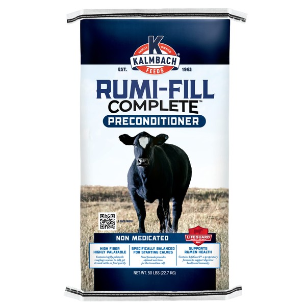 Kalmbach Feeds Rumi-Fill Complete Preconditioner Pellet for Starting Calves, 50