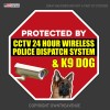 OwnTheAvenue Warning Protected by CCTV Sticker 24 Hour Surveillance Camera