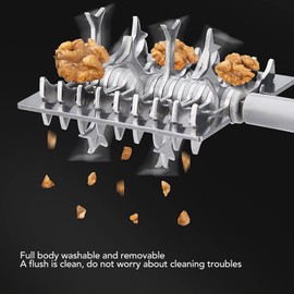 Nut Mill, Crank, ABS Tooth Design, Non-Slip Handle, Stainless Steel Blades, Manual Nut Chopper for Garlic