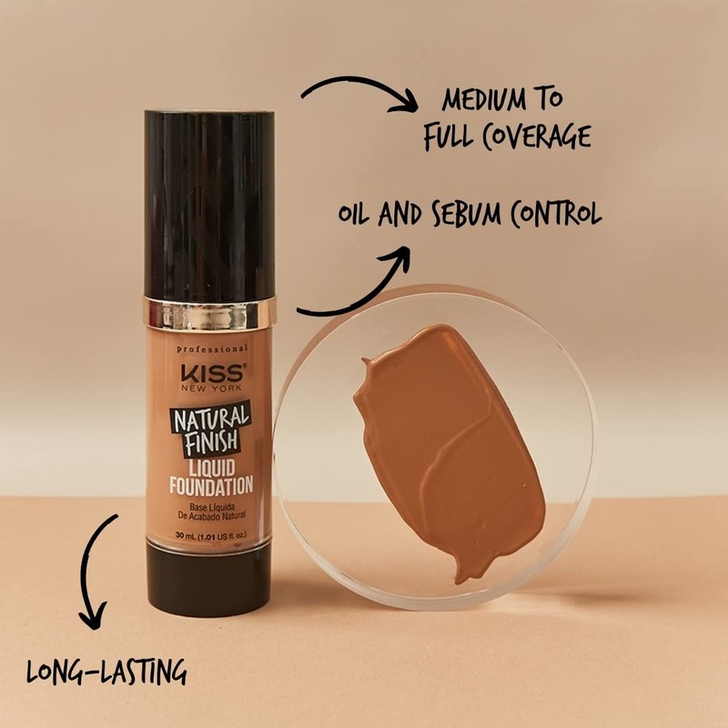 Kiss New York Professional Liquid Foundation - Lightweight and Hydrating