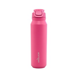 REDUCE 32 oz Hydrate Pro Stainless Steel Insulated Water Bottle - Flip Top Leak-Proof Lid, Dishwasher Safe, BPA-Free, Dual Wall Vacuum, Keeps Drinks Cold for 48 Hrs, Cup Holder Friendly, Sangria