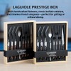 Laguiole 8-Piece Steak Knife and Fork Set – Black Pakka