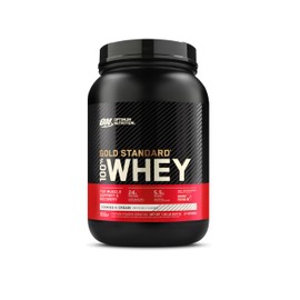 Optimum Nutrition Gold Standard 100% Whey Protein Powder, Cookies & Cream, 2 Pound (Packaging May Vary)