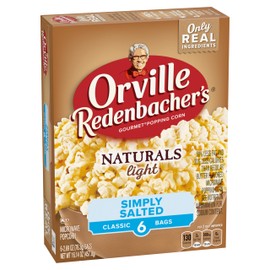 Orville Redenbacher’s Microwave Popcorn, Naturals Light Simply Salted Popcorn, 3g Fiber Per Serving, 2.7 oz., 6-Count
