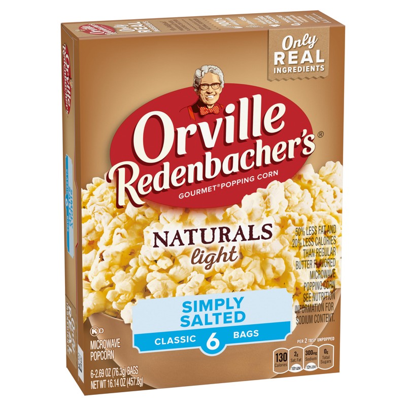 Orville Redenbacher’s Microwave Popcorn, Naturals Light Simply Salted Popcorn, 3g