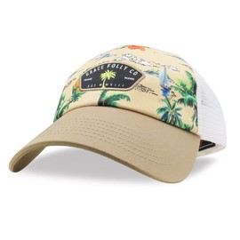 Men’s Baseball Cap in Cool Dad Hat Design with Mesh to Stay Cool at The Beach in Summer (Aloha)