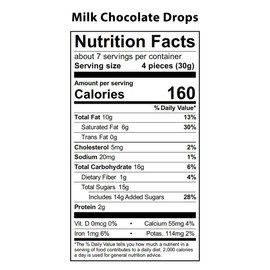 Vermont Nut Free Chocolates Drops (Milk Chocolate) 7.8 Ounces, Nut-Free, Egg-Free, Kosher