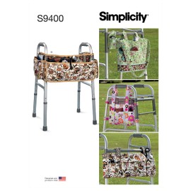 Simplicity Sewing Pattern S9400 Mobility Walker Accessories, Bag and Organiser