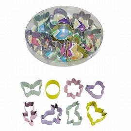 Cookie Cutter ★ Mini Easter Color Set8 Type [rm1880] ★ 2 types of 2 types of Rabbit/Tadpole/Chick/Butterfly/Flowers/tulips ★ Decora – Shop Candy Tools Specialty Store