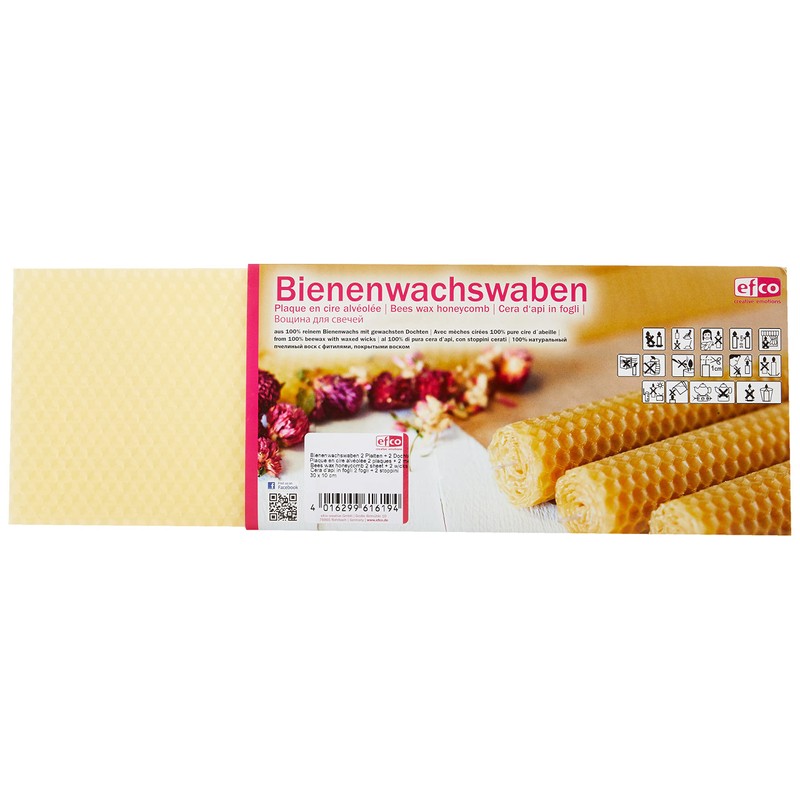 Efco Bees Wax Honeycomb 2 Sheet + 2 Wicks 30
