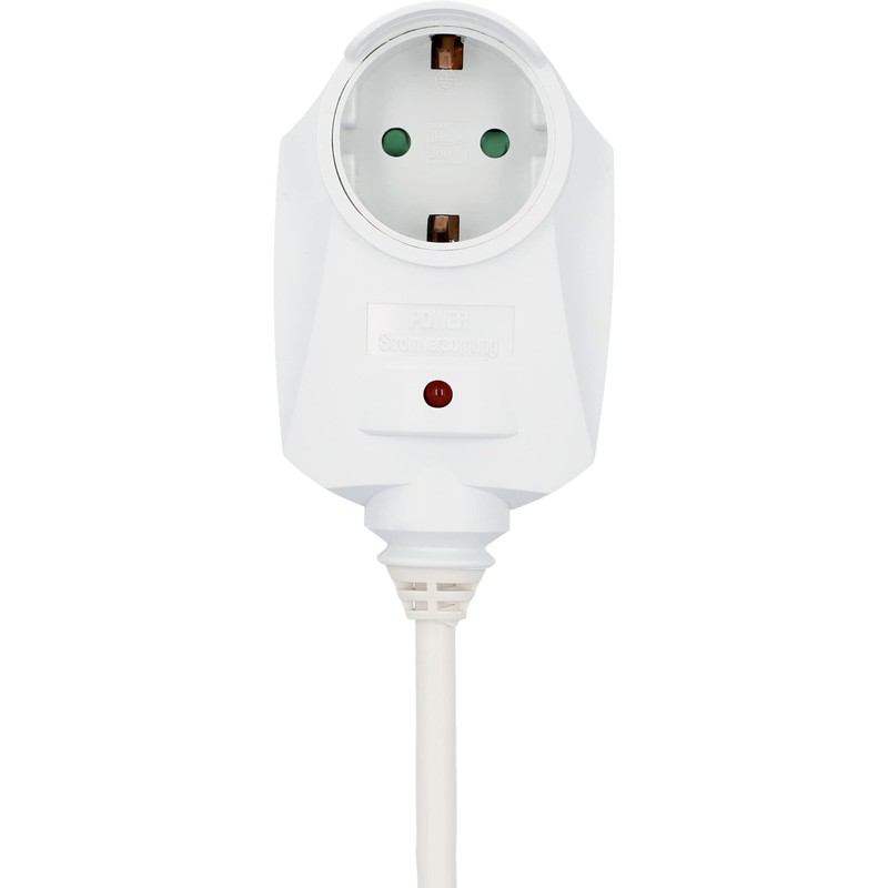 UNITEC 2m White 3 Way Power Strip with Switch