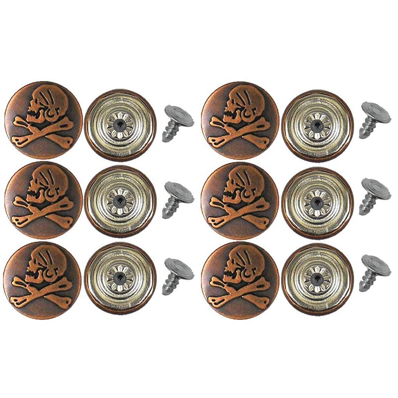 No-sew Metal Tack Jean Buttons Kit w/Tool SKL (20mm Pirate