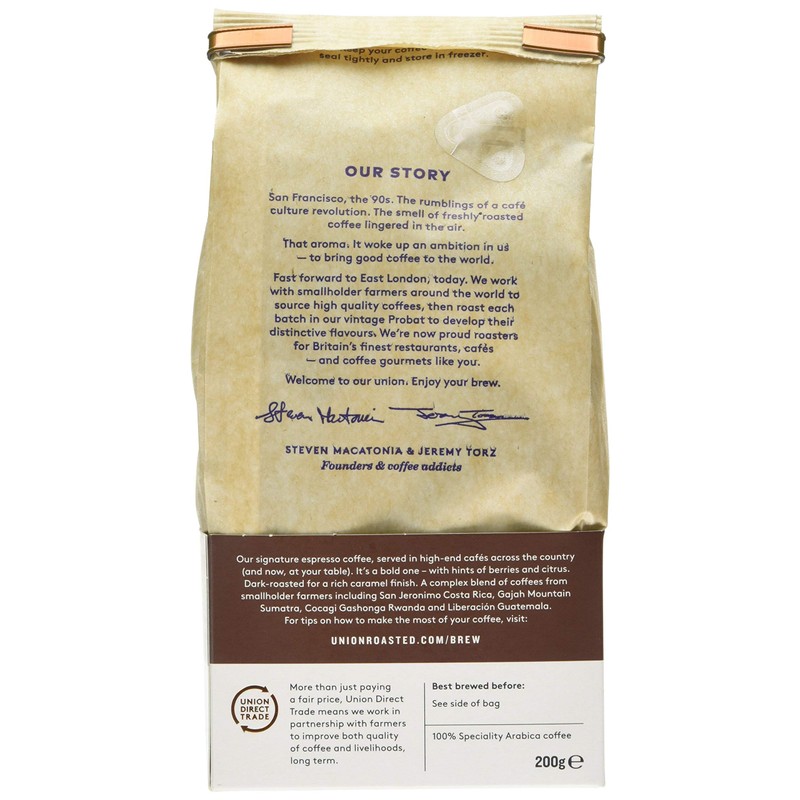 Union Hand Roasted Revelation Blend Pre Ground Coffee 200 g