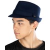 Funky Junque Wool Angled Short Brim Fedora Hats for Men: