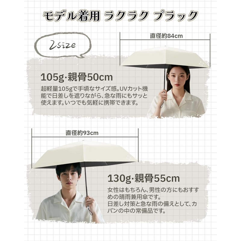 Lilac Folding Umbrella, Cherry blossom color, 50 cm