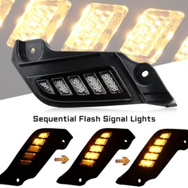 GEEGEETOP Full LED DRL lente delantera para faros delanteros, luces de parachoques laterales compatibles con Tacoma 2012-2015, funciones de conmutación blanca y ámbar como luz trasera intermitente