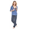 Mija 4054 3-in-1 Nursing Pyjamas / Maternity Pyjamas, Blue Polka