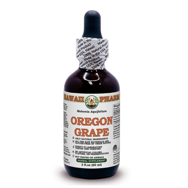 Oregon Grape (Mahonia Aquifolium) Dry Root Alcohol-Free Liquid Extract Glycerite 60 ml