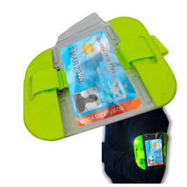 Recall Doorman Door Supervisor Bouncer SIA Badge Card Holder Waterproof Badge Arm Strap Yellow Green High Vis Hi Vis Reflective Security Display Armband