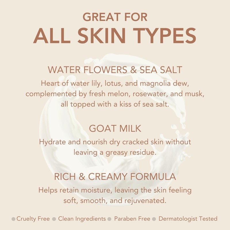 Dionis Goat Milk Hydrating Skincare Scented Cream, Rich & Creamy